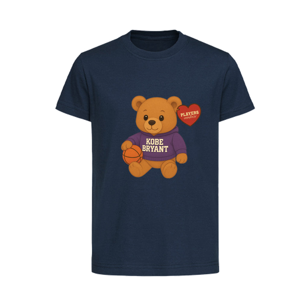 Kobe Bryant Bear Logo Players Couture Kids T-Shirt Navy