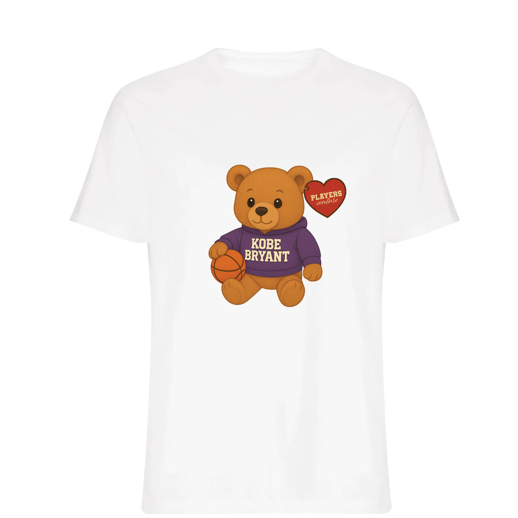Kobe Bryant Bear Logo Players Couture Mens T-Shirt White