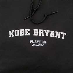 Black hoodie with 'Kobe Bryant Players Couture' text on it