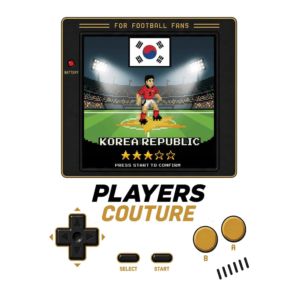 Korea Republic World Cup 8-Bit Kids T-Shirt retro gaming football design by Players Couture