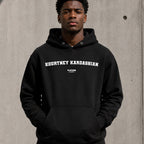 Kourtney Kardashian name-print hoodie - black