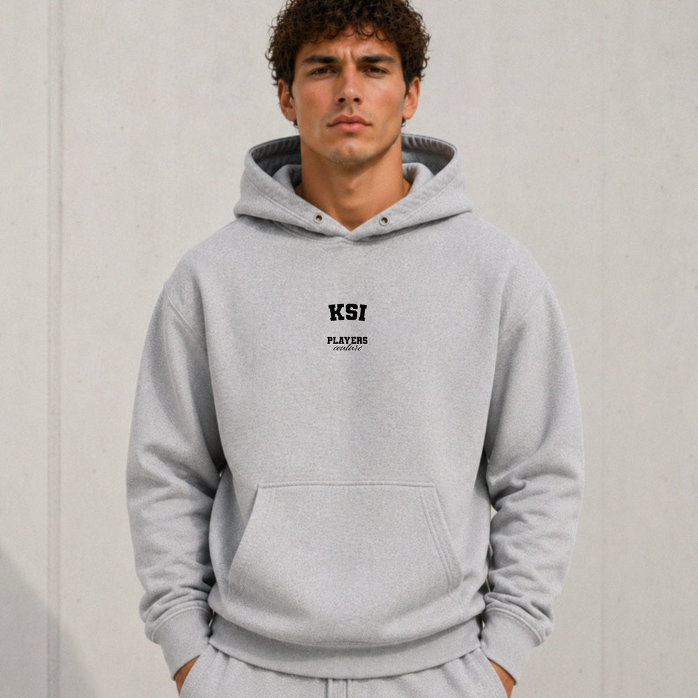 KSI name-print hoodie - grey
