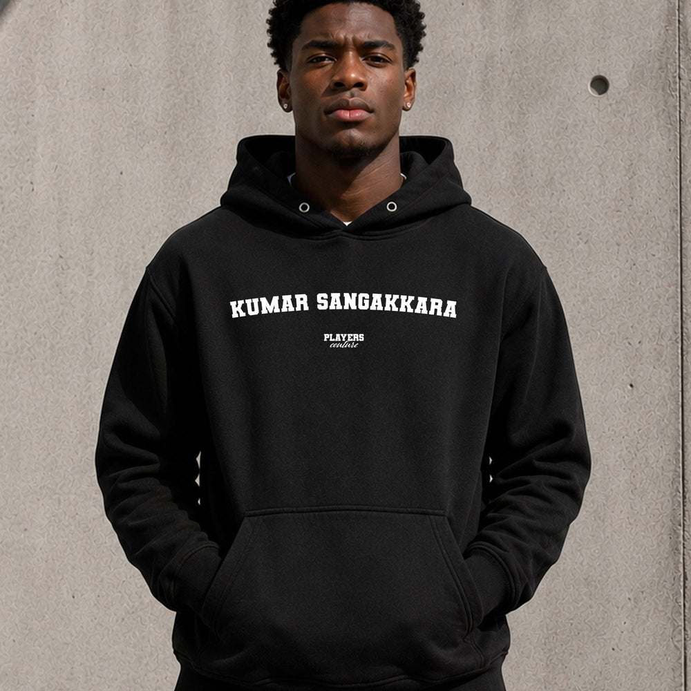 Kumar Sangakkara name-print hoodie - black