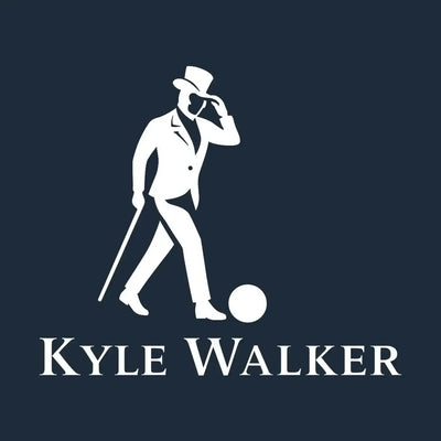 Kyle Walker Logo Men's T-Shirt – navy close-up detail shot of the Kyle Walker Players Couture logo design