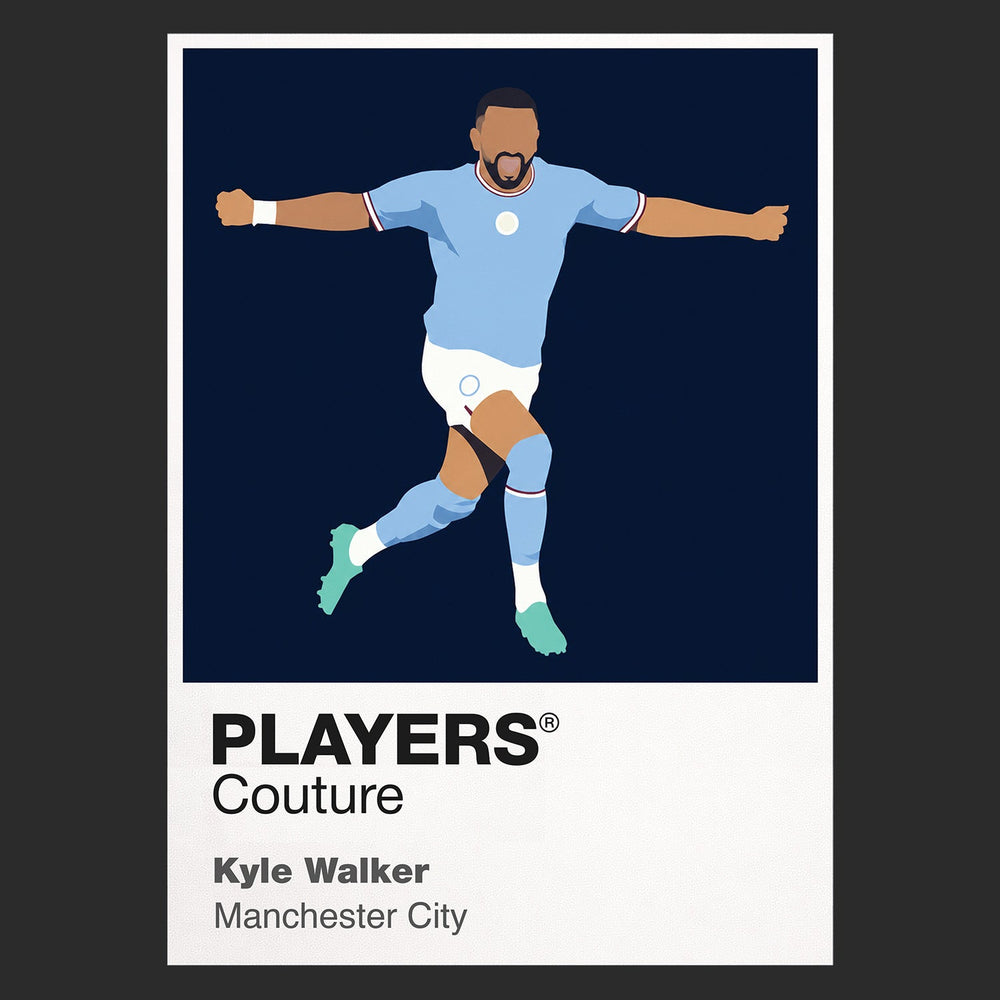 Kyle Walker Manchester City black Icon Frame artwork detail
