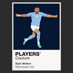 Kyle Walker Manchester City black Icon Frame artwork detail