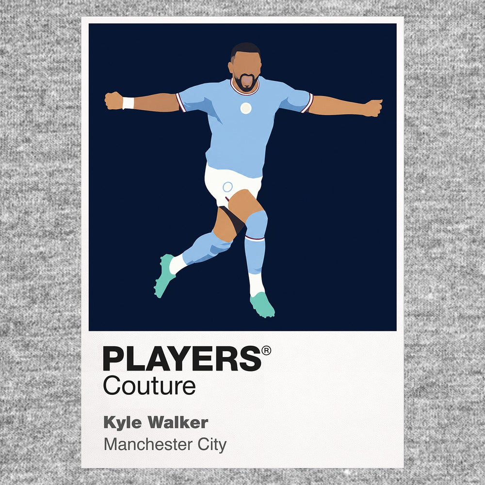 Kyle Walker Manchester City grey Icon Frame artwork detail