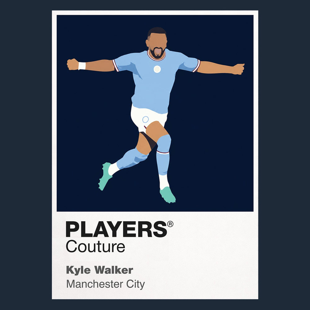 Kyle Walker Manchester City navy Icon Frame artwork detail