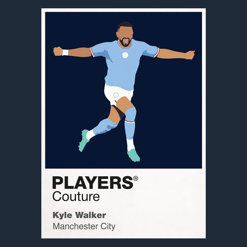 Kyle Walker Manchester City navy Icon Frame artwork detail