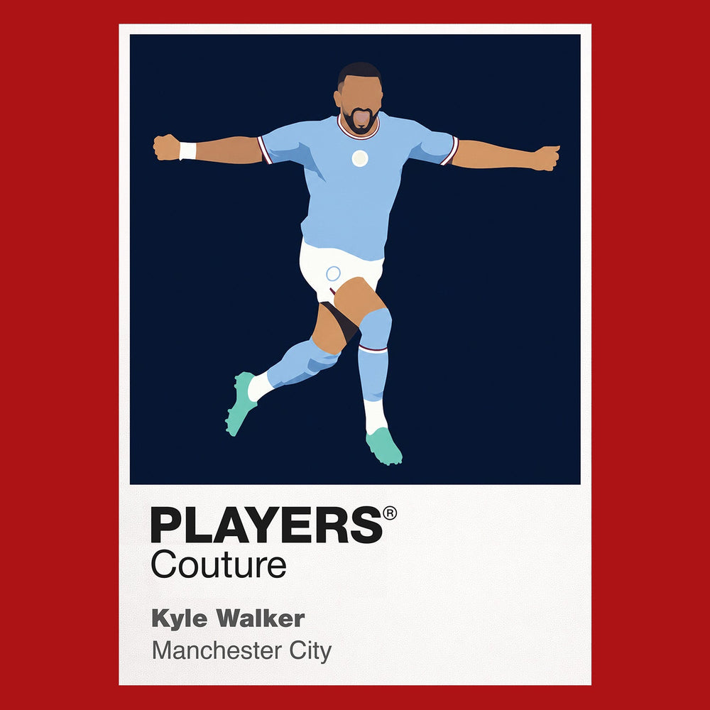 Kyle Walker Manchester City red Icon Frame artwork detail