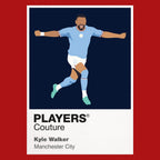 Kyle Walker Manchester City red Icon Frame artwork detail