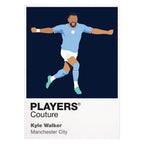 Kyle Walker Manchester City white Icon Frame artwork detail