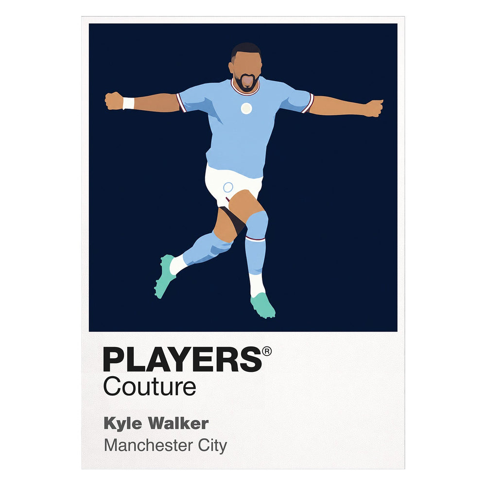 Kyle Walker Manchester City white Icon Frame artwork detail