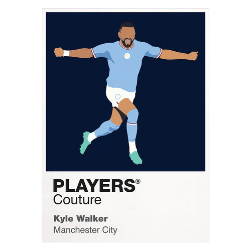 Kyle Walker Manchester City white Icon Frame artwork detail