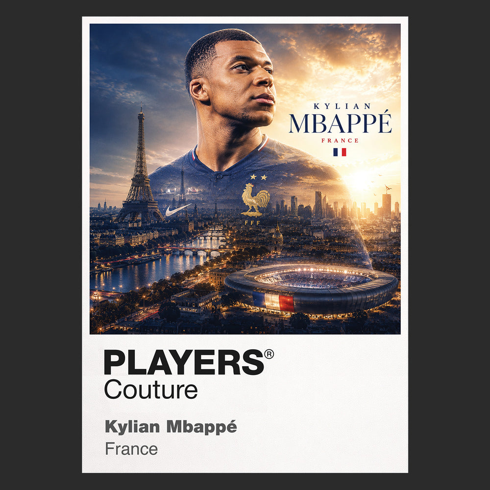Kylian Mbappe France Atlas Frame artwork by Players Couture
