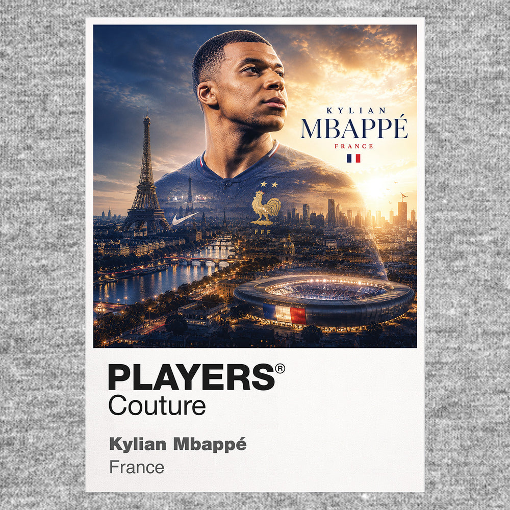 Kylian Mbappe France Atlas Frame artwork by Players Couture