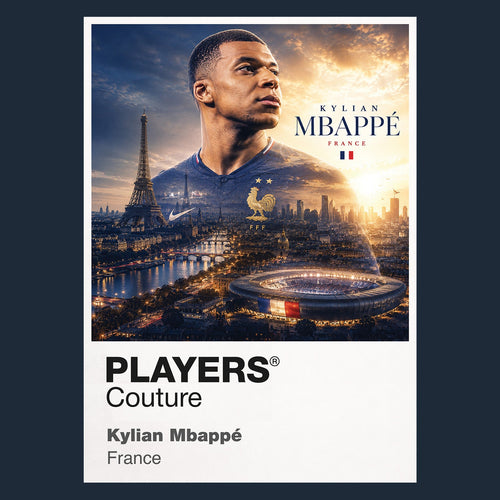 Kylian Mbappe France Atlas Frame artwork by Players Couture