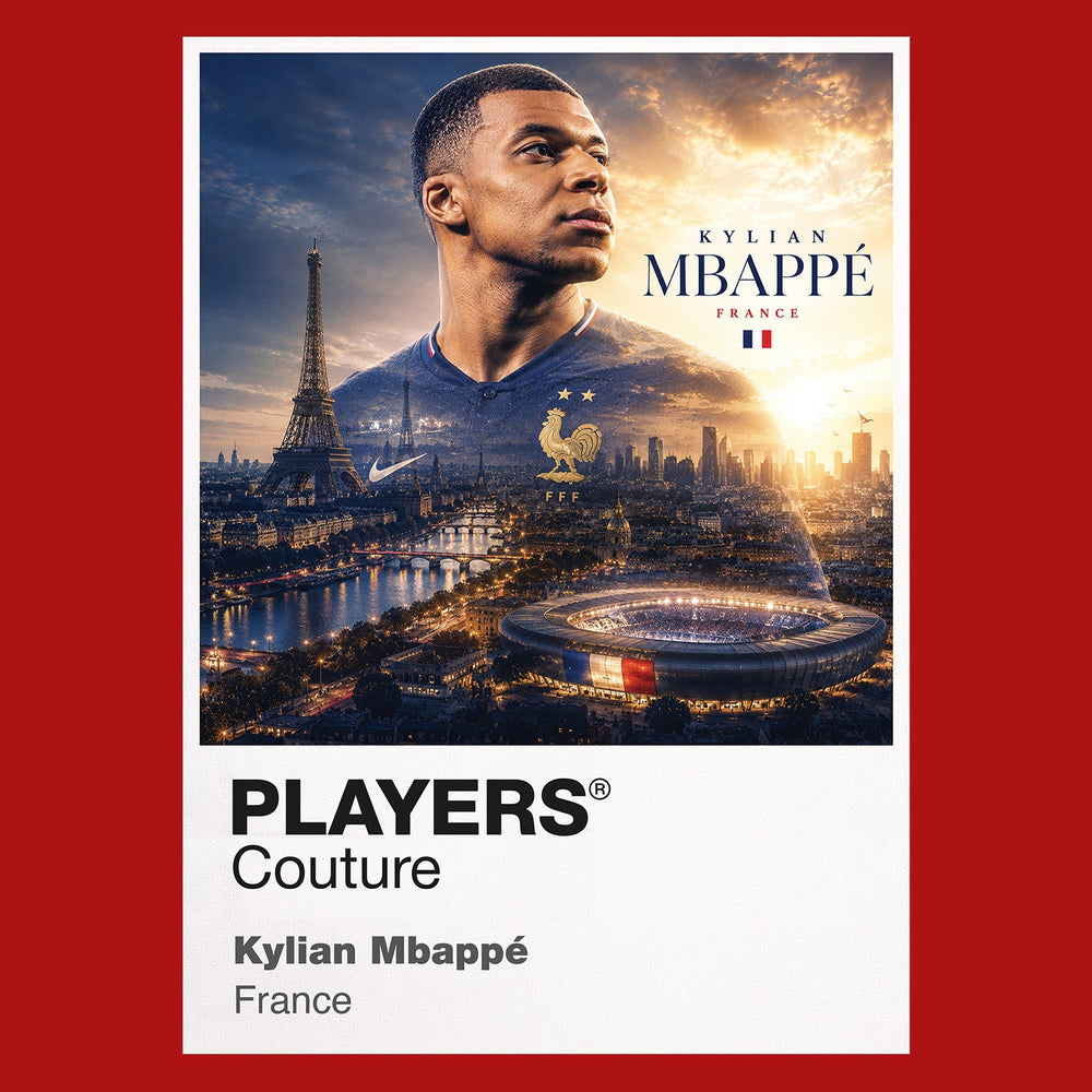 Kylian Mbappe France Atlas Frame artwork by Players Couture
