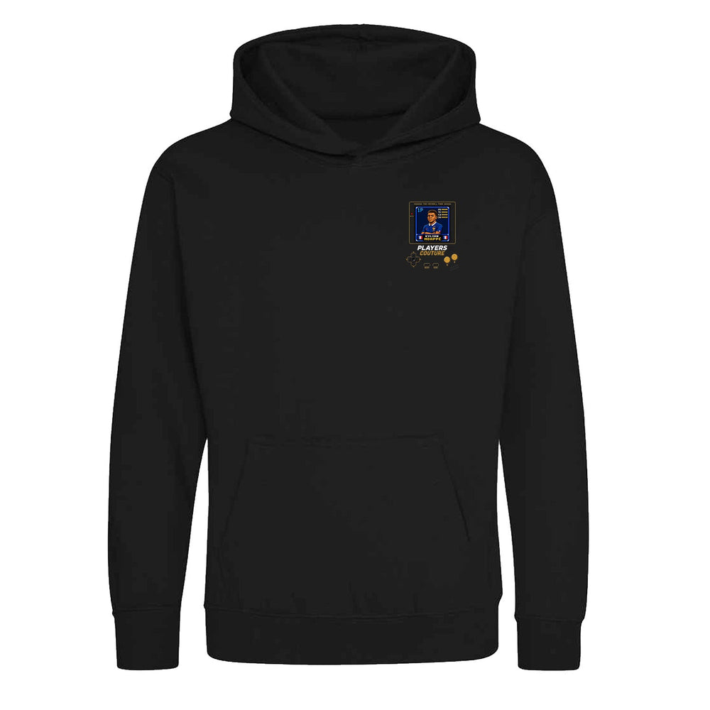 Kylian Mbappe 1P 8-Bit hoodie retro gaming design by Players Couture
