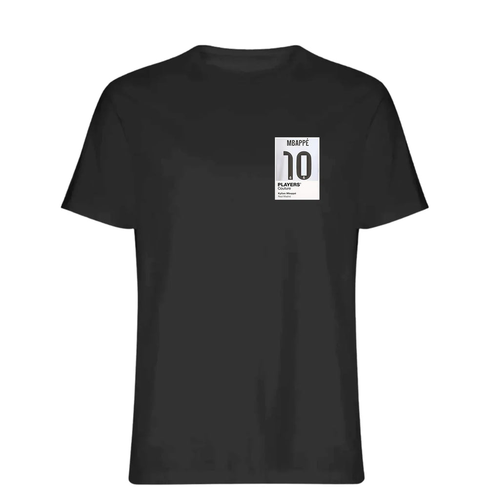 Kylian Mbappe 10 Football t-shirt – black men's t-shirt featuring the Kylian Mbappe 10 Football Players Couture logo