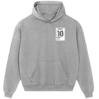 Kylian Mbappe 10 Football hoodie – grey men's hoodie featuring the Kylian Mbappe 10 Football Players Couture logo