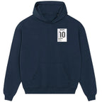 Kylian Mbappe 10 Football hoodie – navy men's hoodie featuring the Kylian Mbappe 10 Football Players Couture logo