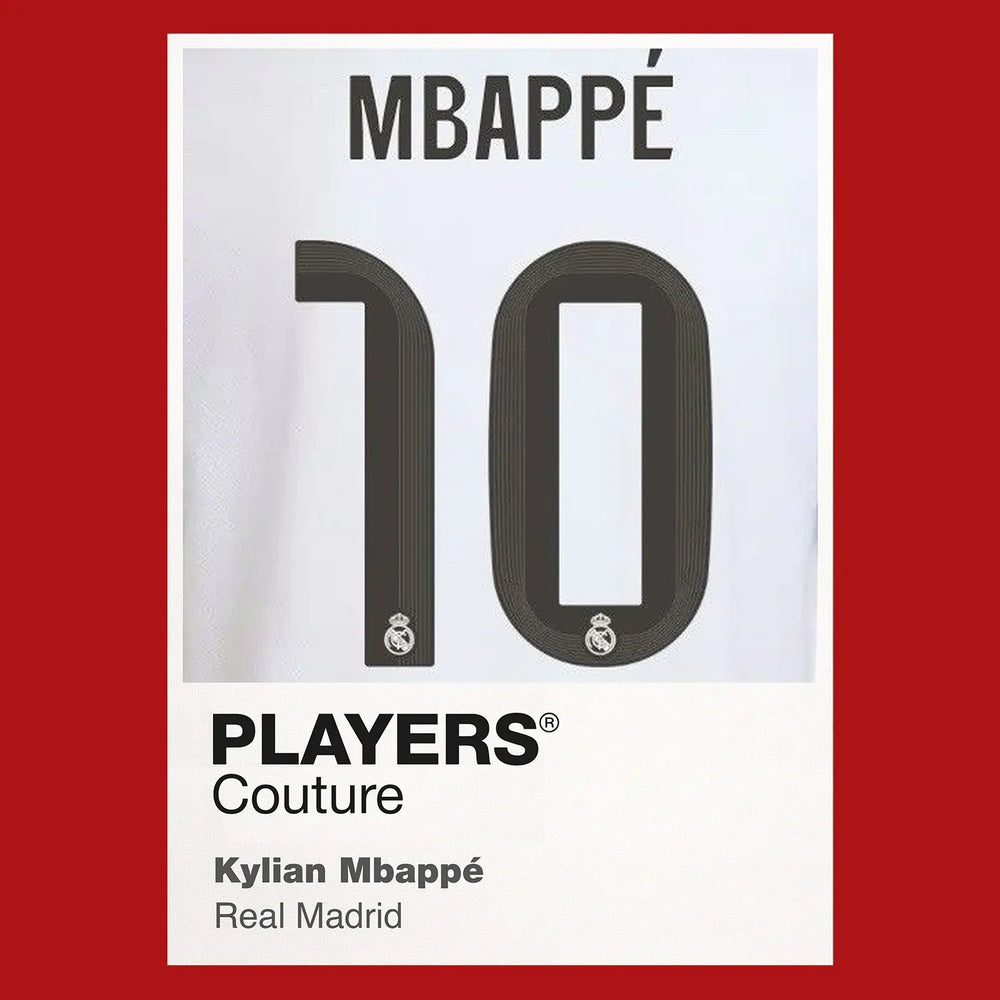 Kylian Mbappe 10 Football Shirt Frame Men's Hoodie – red close-up detail shot of the Kylian Mbappe 10 Football Players
