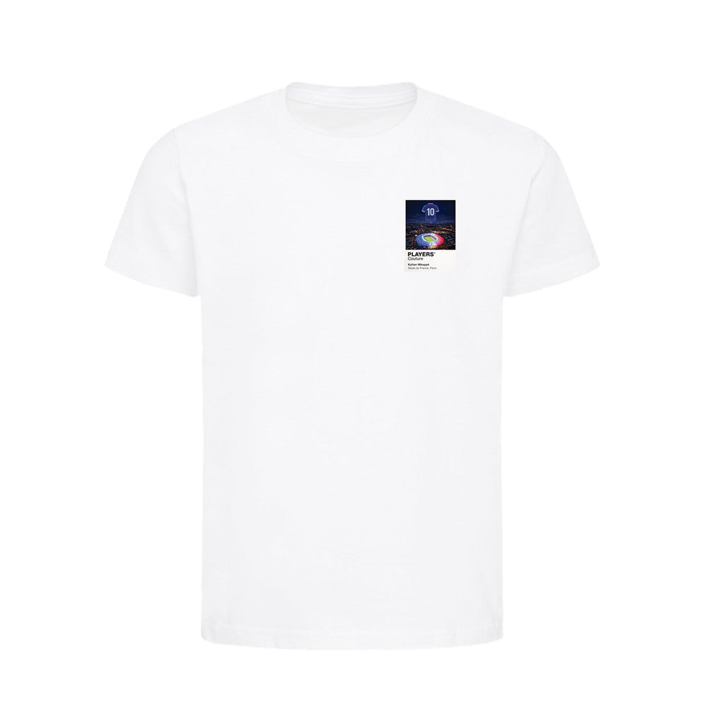 Kylian Mbappé France Icons in Lights Frame Kids T-Shirt in White
