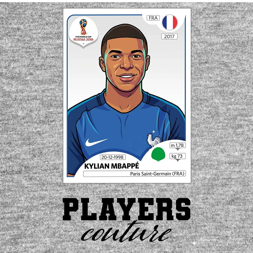 Kylian Mbappe World Cup Sticker Men's Hoodie – kylian mbappe grey Players Couture design
