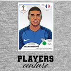 Kylian Mbappe World Cup Sticker Kids T-Shirt – kylian mbappe grey Players Couture design