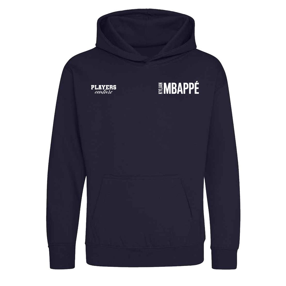 Kylian Mbappe Logo Players Couture Kids Hoodie Navy