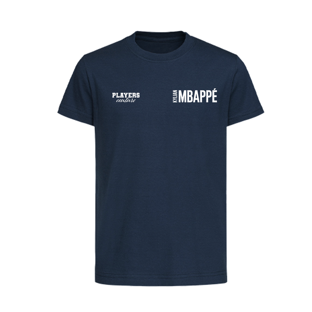 Kylian Mbappe Logo Players Couture Kids T-Shirt Navy
