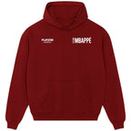Kylian Mbappe hoodie – red men's hoodie featuring the Kylian Mbappe Players Couture logo