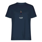 Kylian Mbappe Icon t-shirt – navy men's t-shirt with white Kylian Mbappe Icon letters and Players Couture logo on the chest