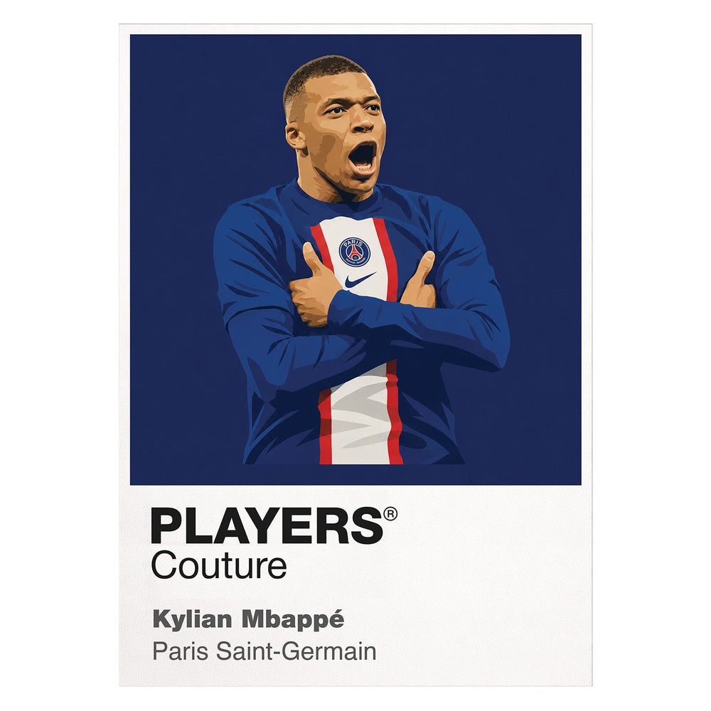 Kylian Mbappe PSG Icon Frame — White