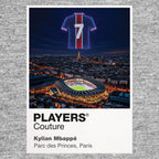 Kylian Mbappe PSG number 7 Icons in Lights Frame artwork in grey