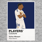 Kylian Mbappe Real Madrid Icon Frame Men's Hoodie — Gray Artwork