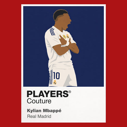 Kylian Mbappe Real Madrid Icon Frame Men's Hoodie — Red Artwork