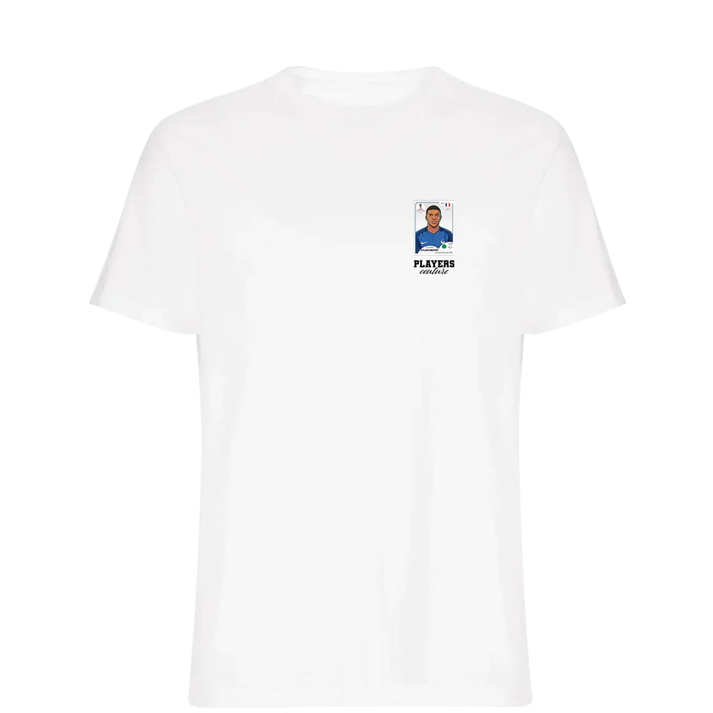 Kylian Mbappe World Cup t-shirt – white men's t-shirt featuring the Kylian Mbappe World Cup Players Couture logo