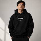 Labubu name-print hoodie - black