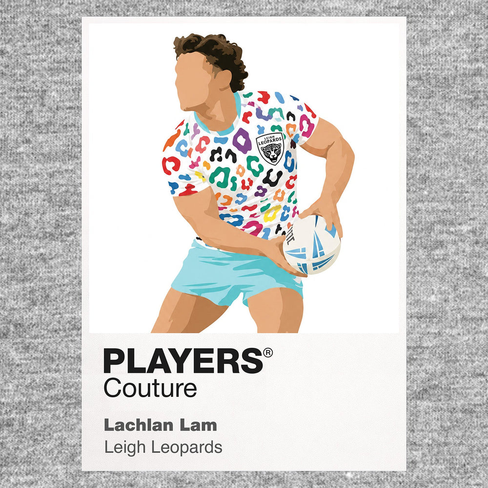 Lachlan Lam Leigh Leopards rugby league hoodie grey