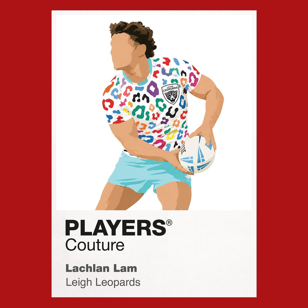 Lachlan Lam Leigh Leopards rugby league T-shirt red