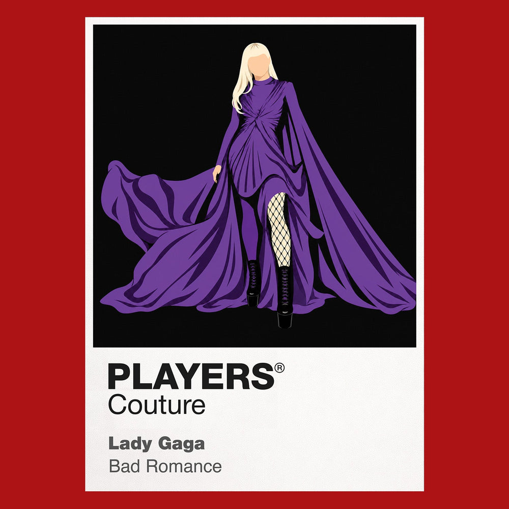 Lady Gaga Lady Gaga design one, capturing theatrical pop costume and performance movement Icon Frame artwork in red