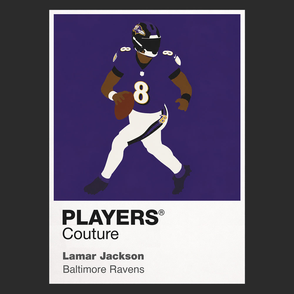 Lamar Jackson Ravens American Football Icon Frame Men's Hoodie
