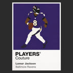 Lamar Jackson Ravens American Football Icon Frame Men's Hoodie