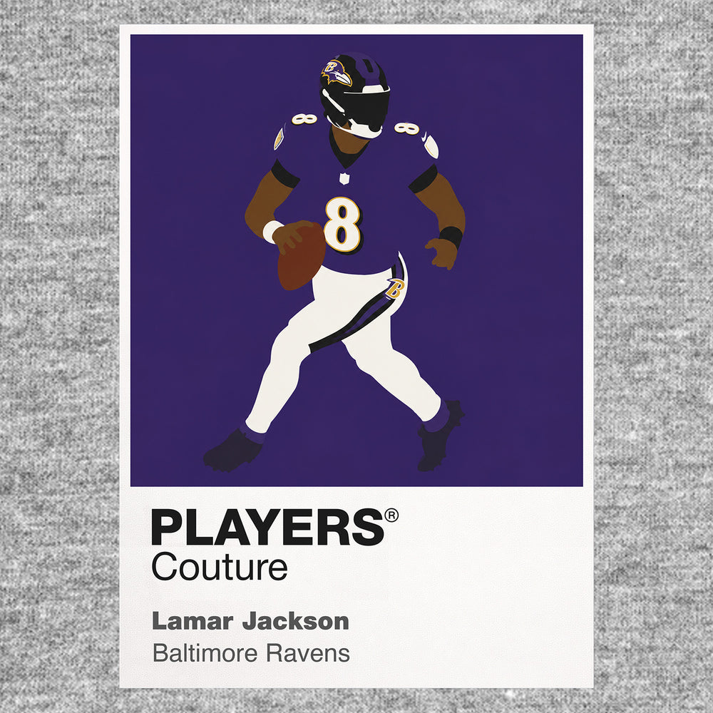 Lamar Jackson Ravens American Football Icon Frame Men's Hoodie