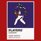 Lamar Jackson Ravens American Football Icon Frame Men's Hoodie