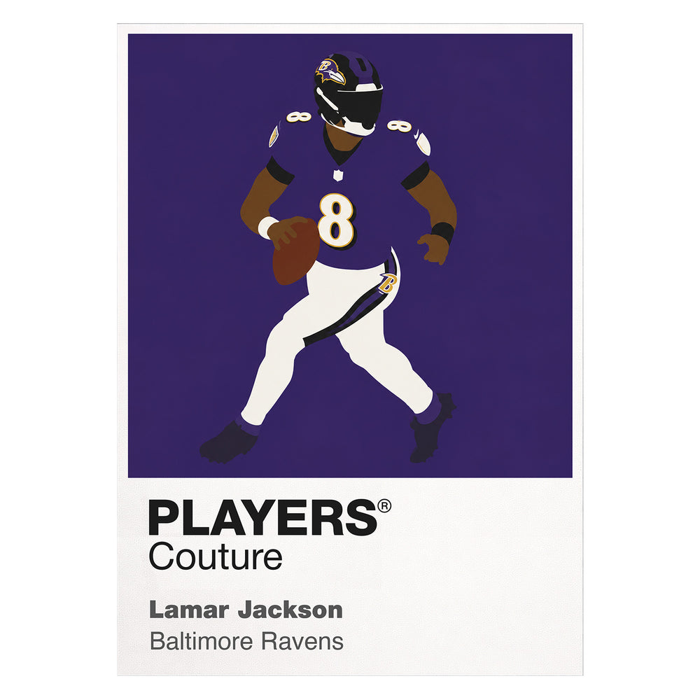 Lamar Jackson Ravens American Football Icon Frame Men's Hoodie