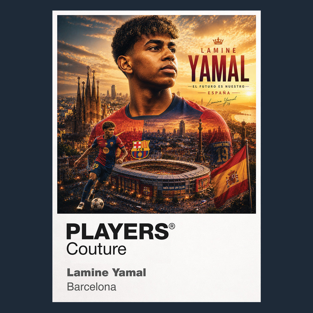 Lamine Yamal Spain Atlas Frame artwork by Players Couture