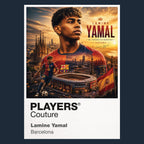 Lamine Yamal Spain Atlas Frame artwork by Players Couture